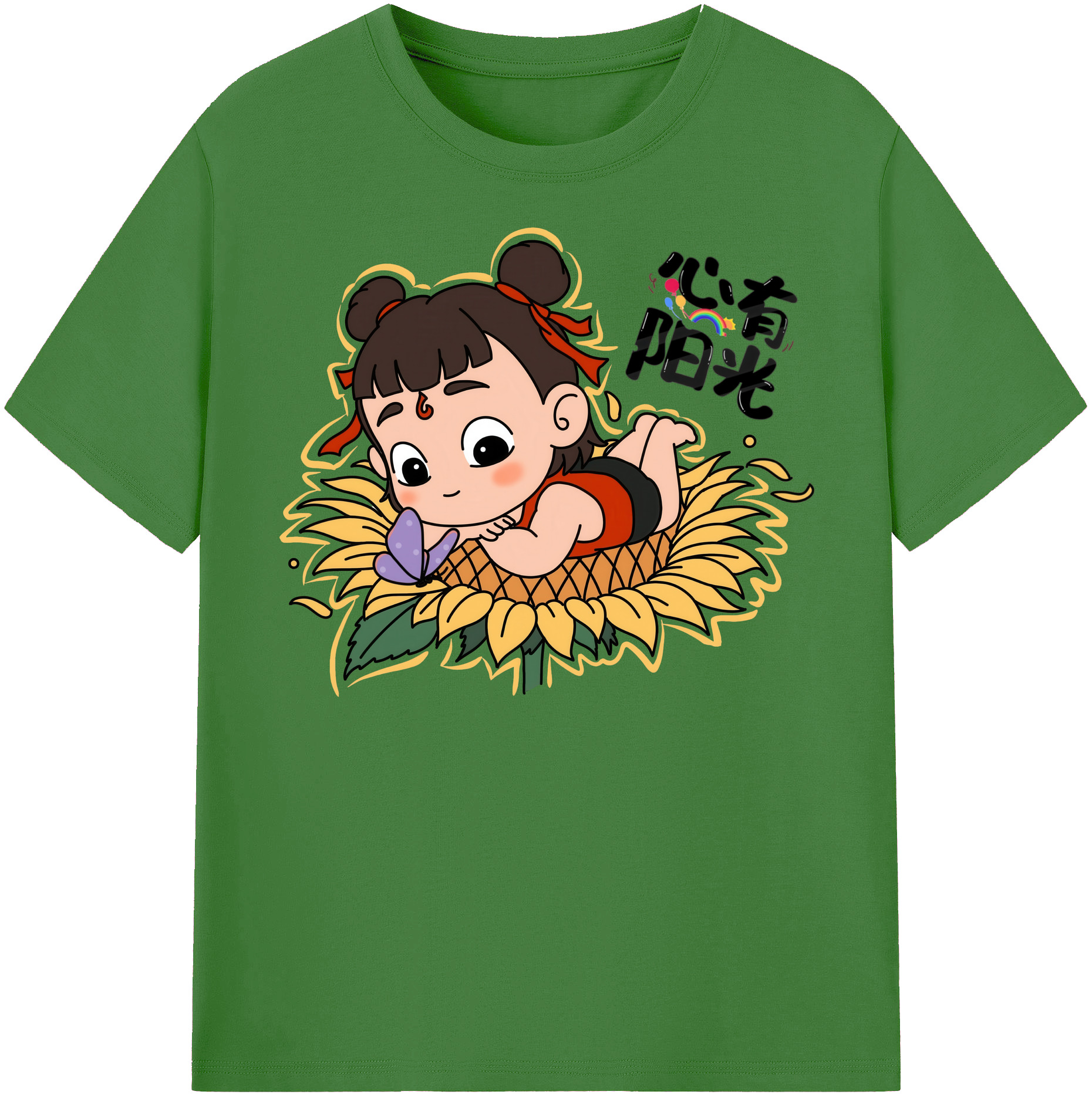 （画像用） Ne Zha 2 ナタ 魔童の大暴れ レディースカジュアルプリントTシャツ（綿100％）